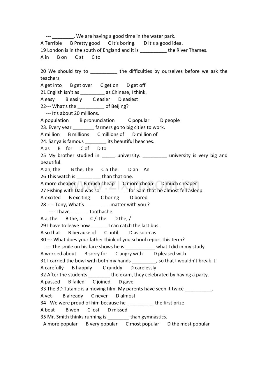 外研版-八年级上册英语期中考试复习-单选部分.docx_第2页