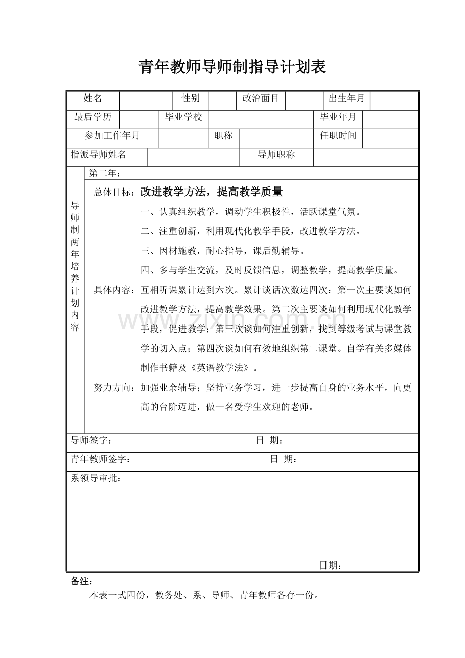 青年教师导师制指导计划表.doc_第3页