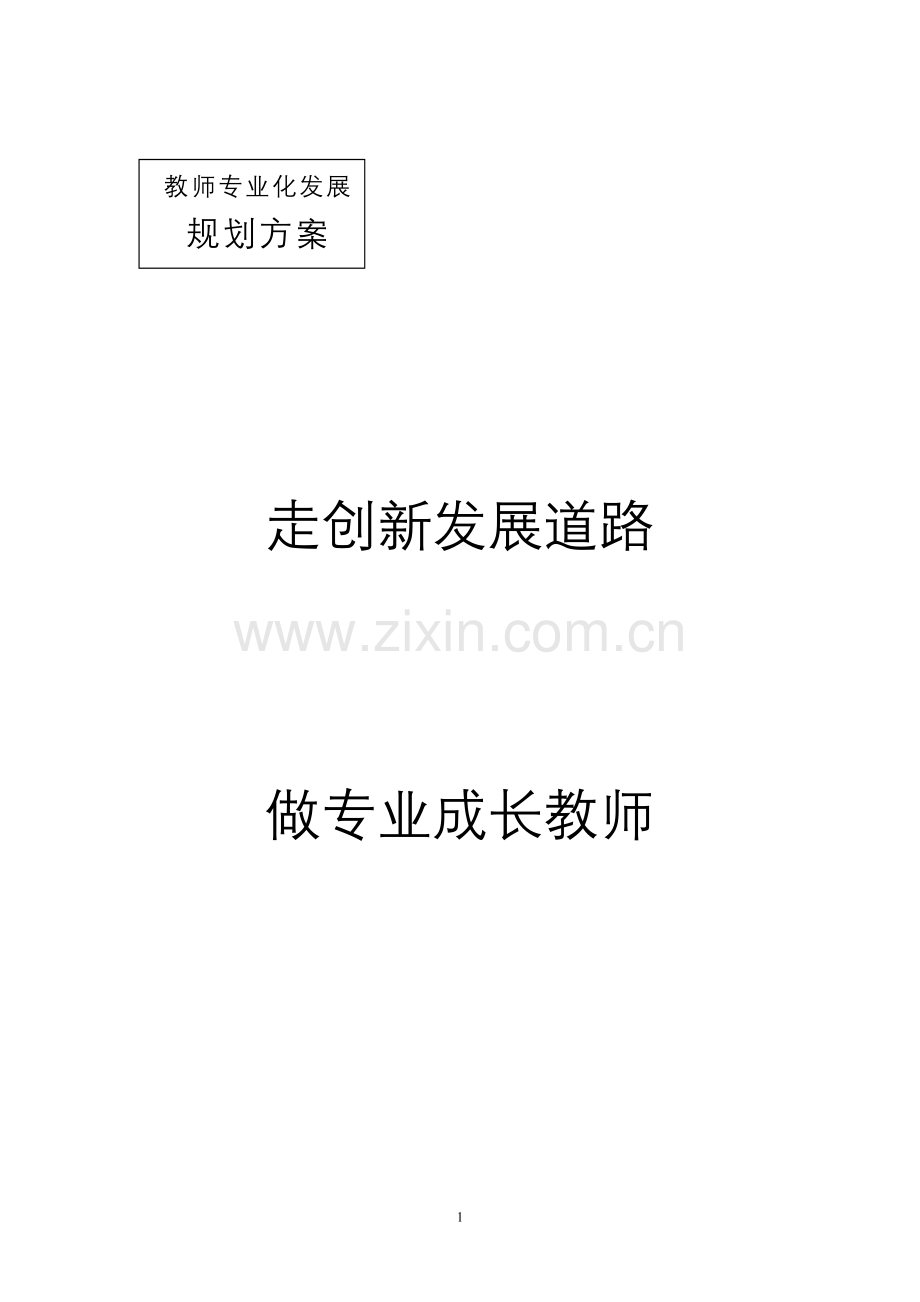 教师专业发展规划实施方案.doc_第1页