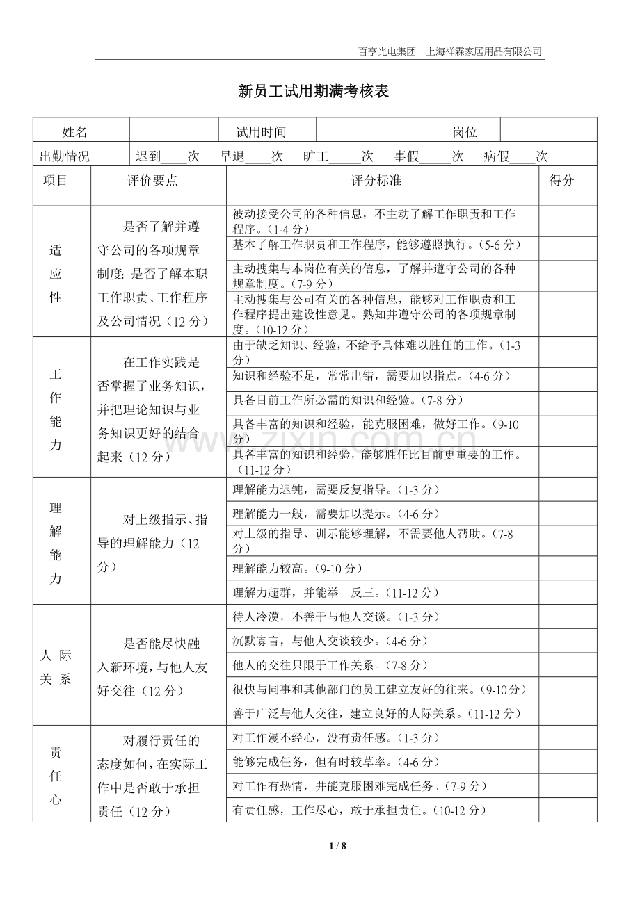 员工考核表.docx_第1页