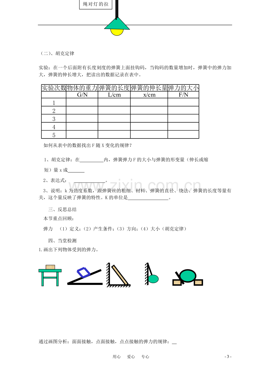 河北省正定中学高中物理-3.2《弹力》优秀学案-新人教版必修1.doc_第3页