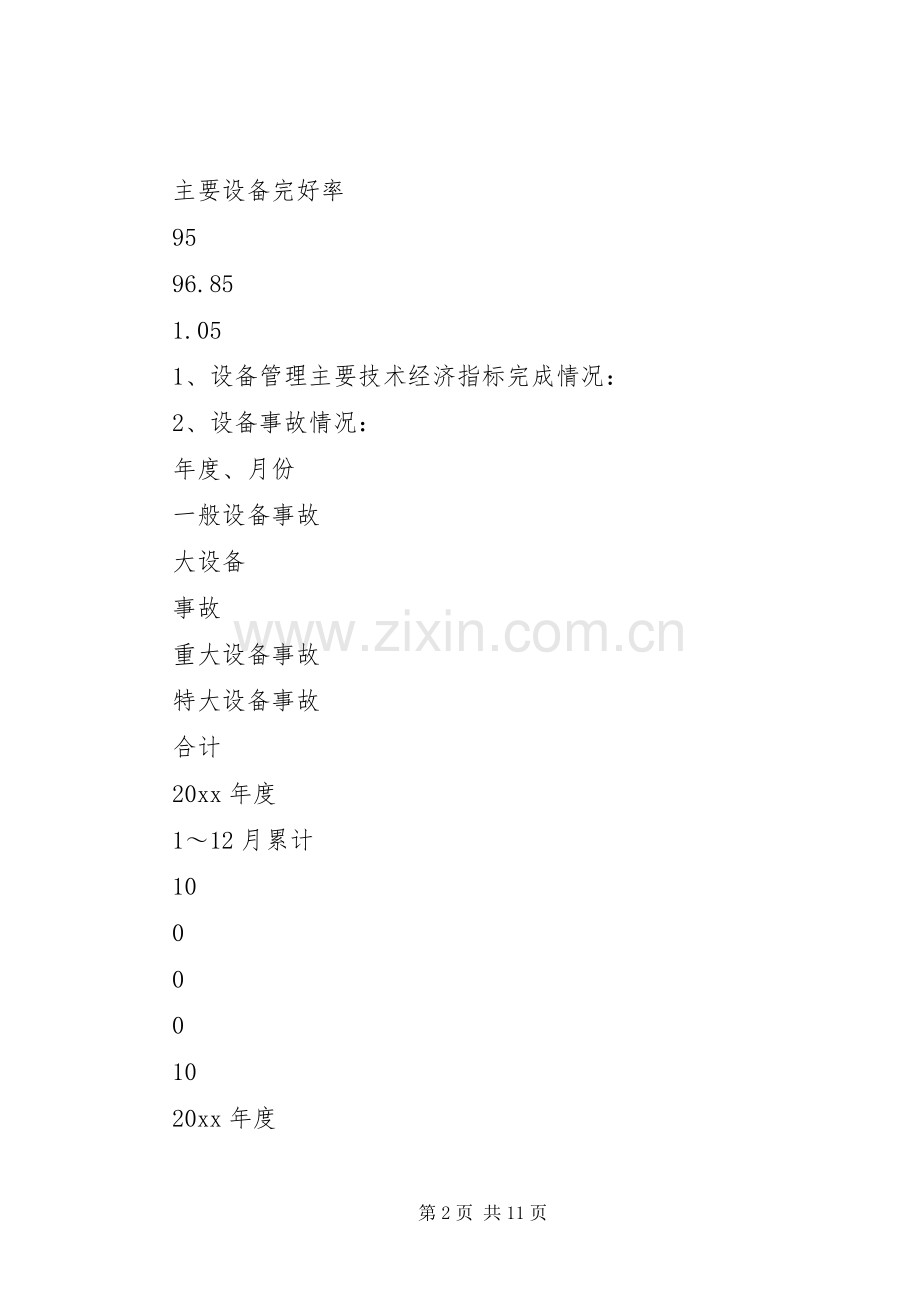 公司设备管理工作总结 .docx_第2页