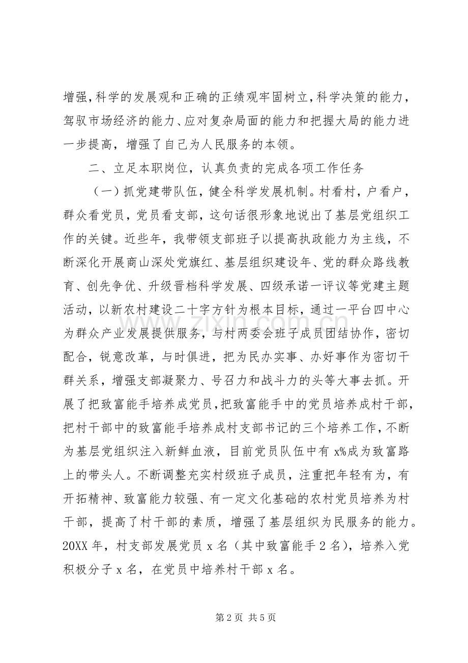 202X年度村党支部书记个人工作总结.docx_第2页