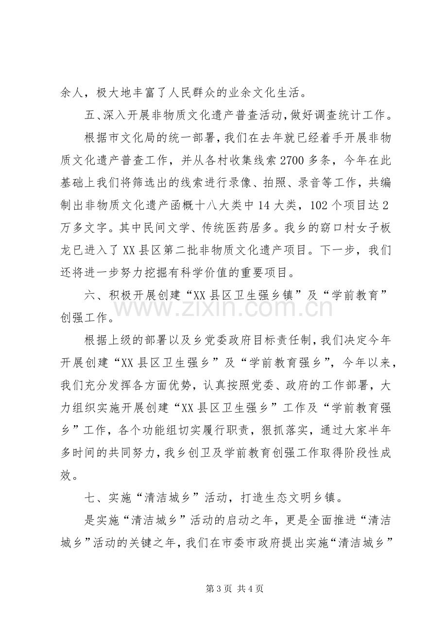 乡文化体育服务站工作总结及明年工作思路 .docx_第3页