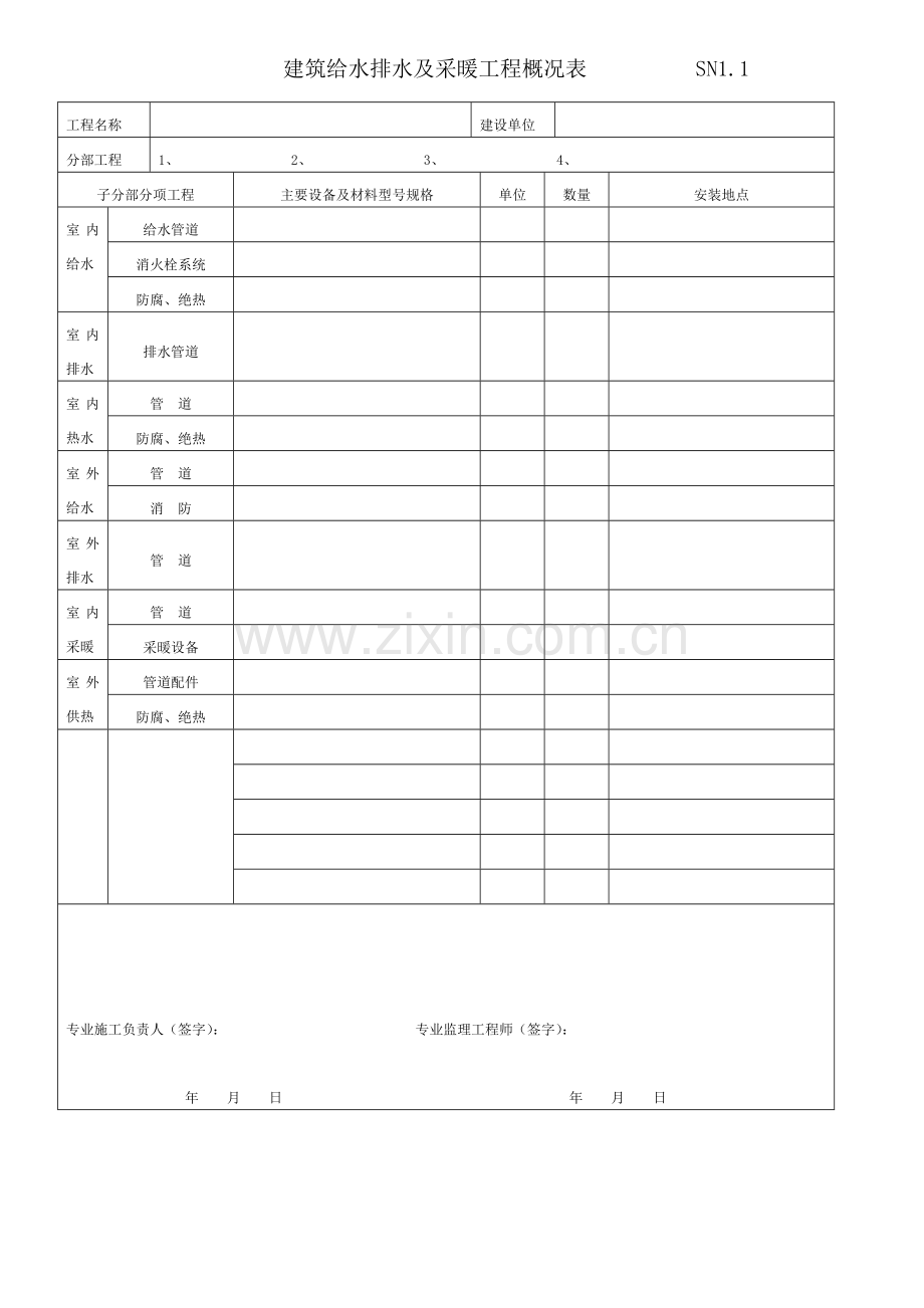 建筑给排水竣工验收表格模版.docx_第3页