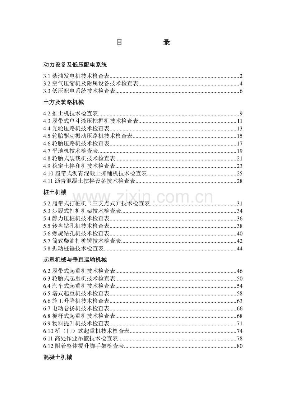 施工现场机械设备技术检查表.docx_第1页