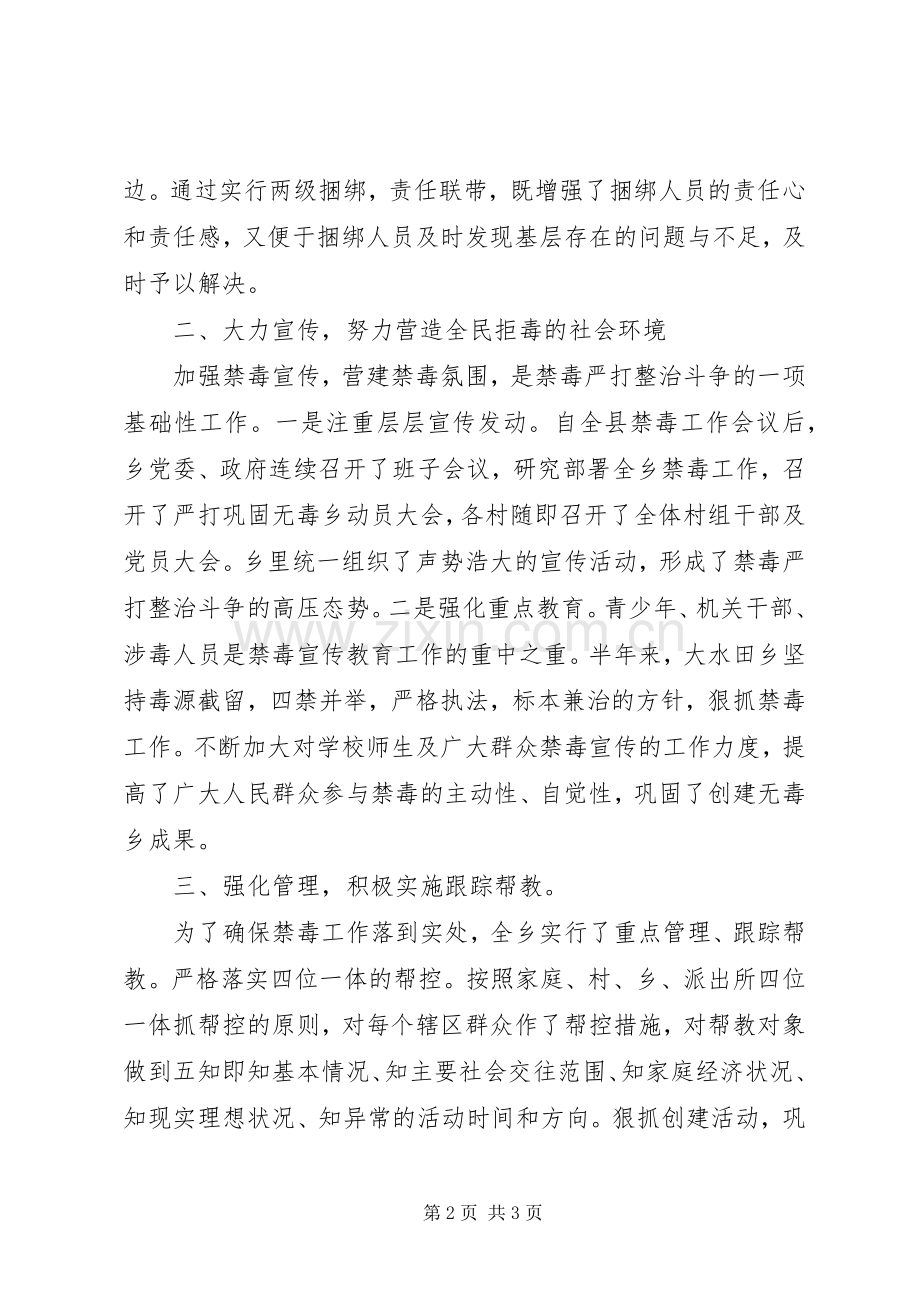 乡镇禁毒工作总结 .docx_第2页