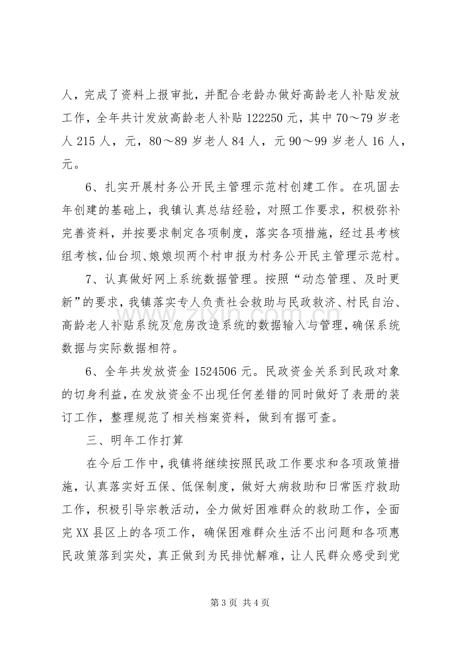 乡镇民政工作总结 .docx_第3页