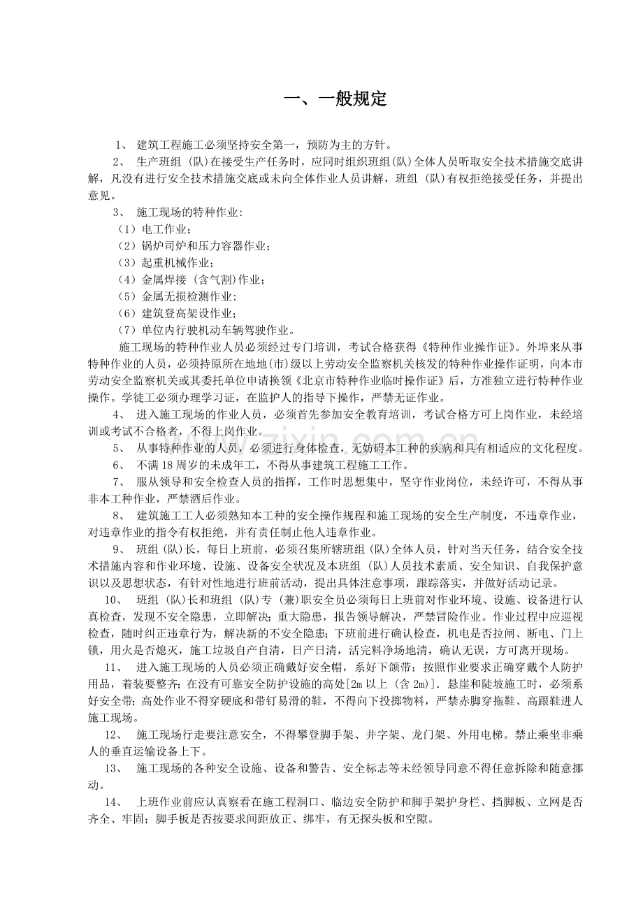 建筑工地各工种安全操作规程.docx_第2页