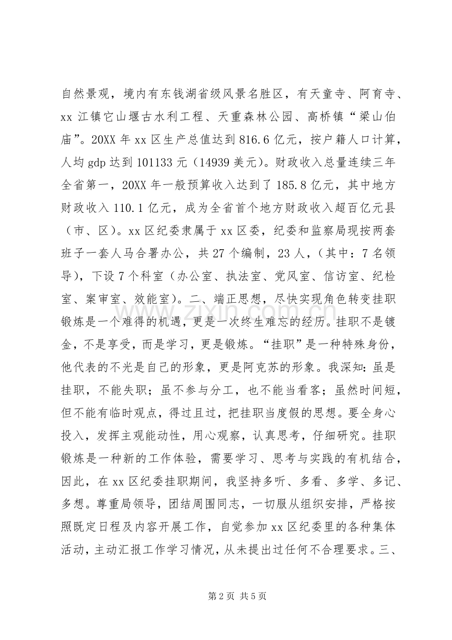 202X年纪委干部挂职锻炼个人工作总结.docx_第2页