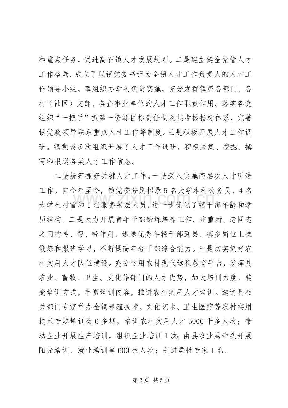 20XX年乡镇人才工作总结 .docx_第2页