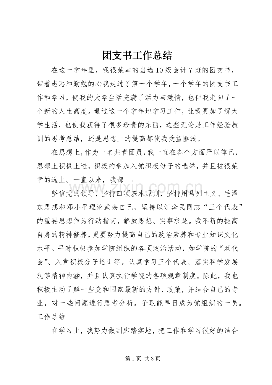 团支书工作总结 (20).docx_第1页