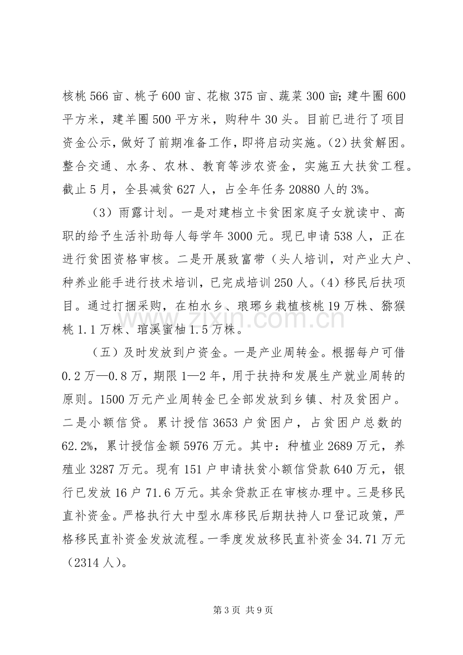 XX年扶贫移民局半年工作总结 .docx_第3页