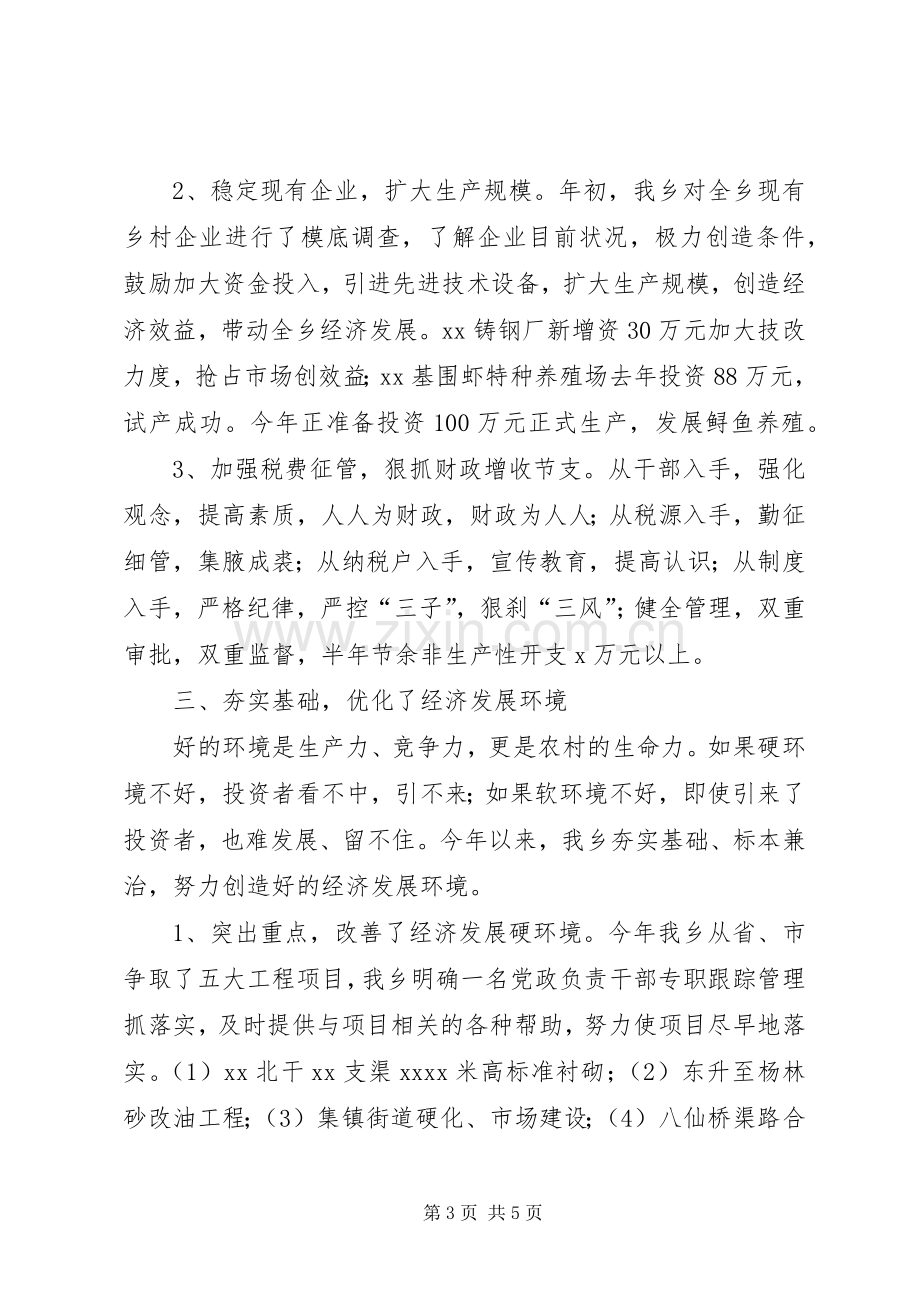 乡经济工作总结 .docx_第3页