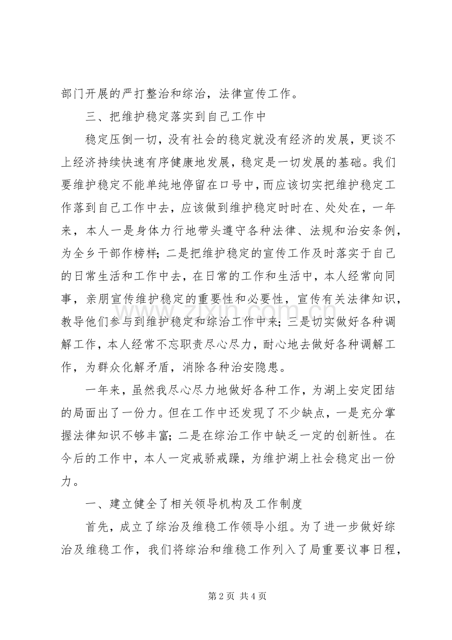 个人综治工作总结 .docx_第2页