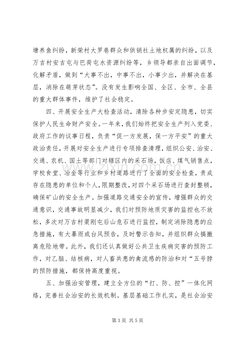 乡镇社会治安综合治理20XX年度年度工作总结.docx_第3页