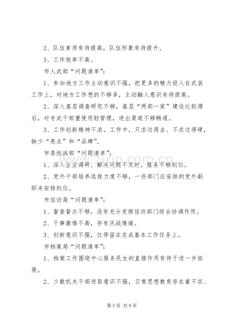 不作为乱作为问题清单与体会心得.docx_第3页