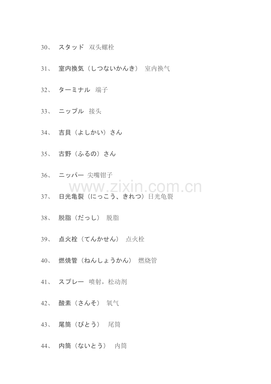 发电厂专用日本语词汇--广东惠州燃气电厂专用单词.docx_第3页