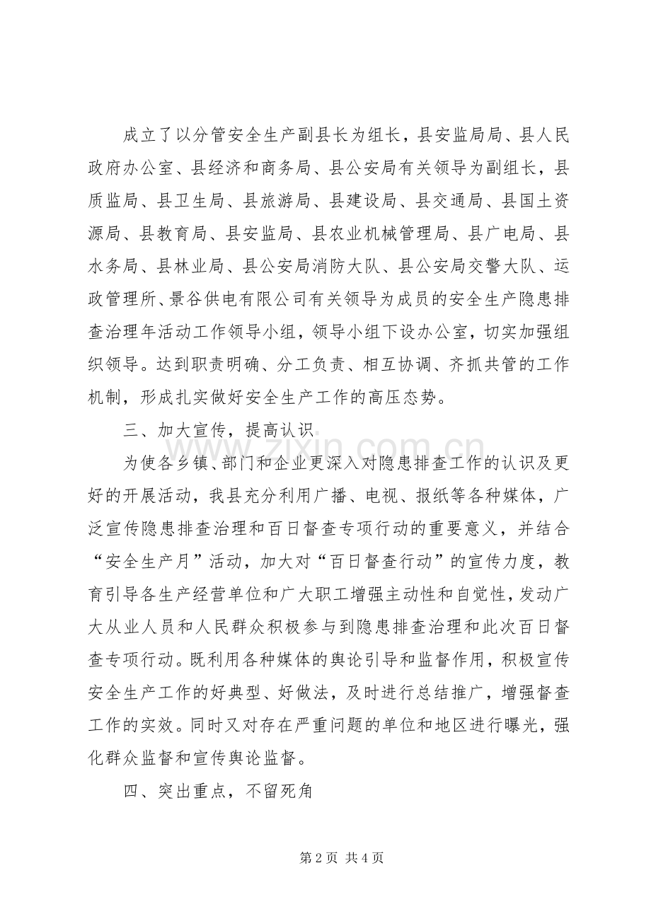 安全生产委员会安全生产百日督查工作总结 .docx_第2页