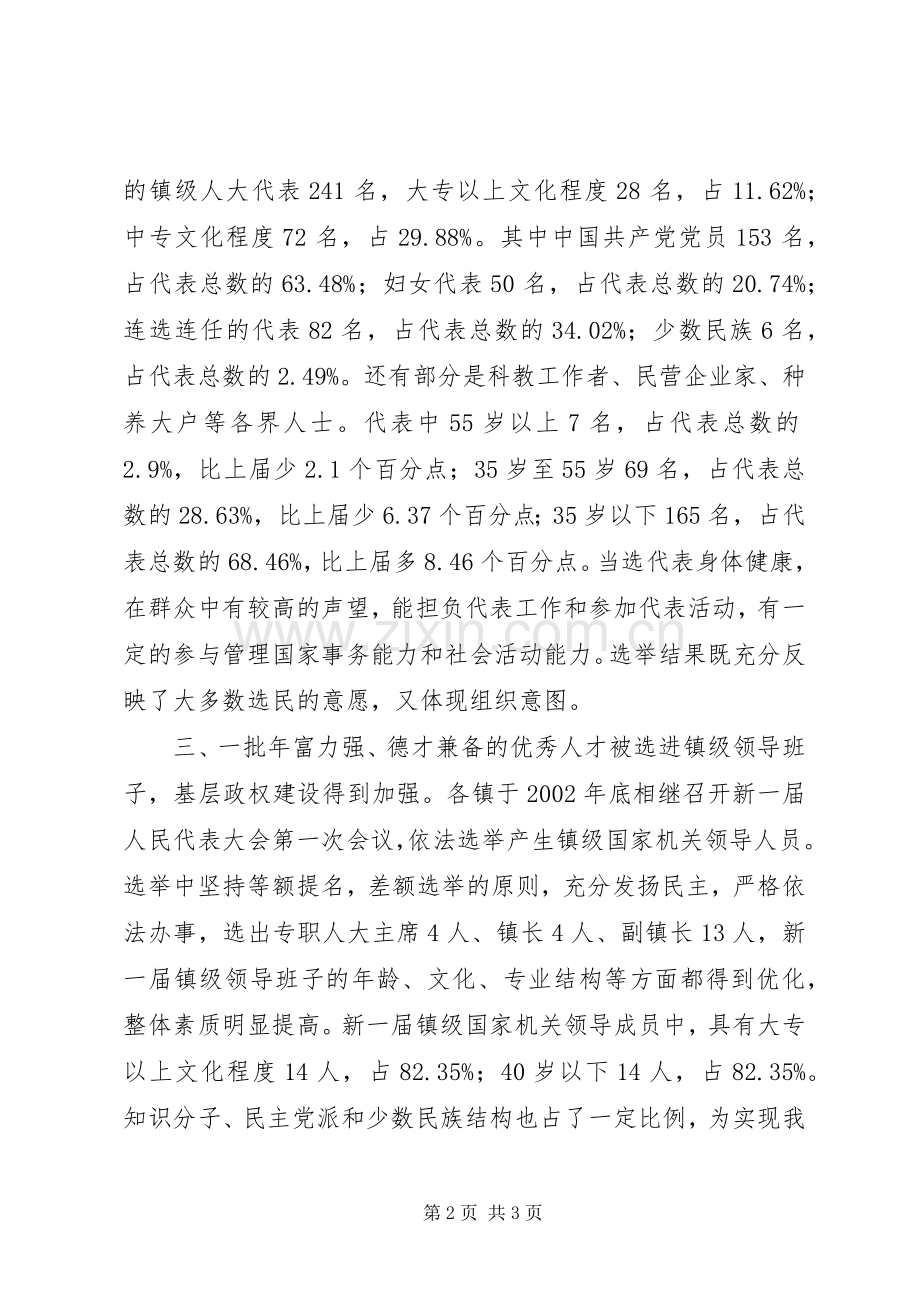 XX区镇级人大换届选举工作总结 .docx_第2页