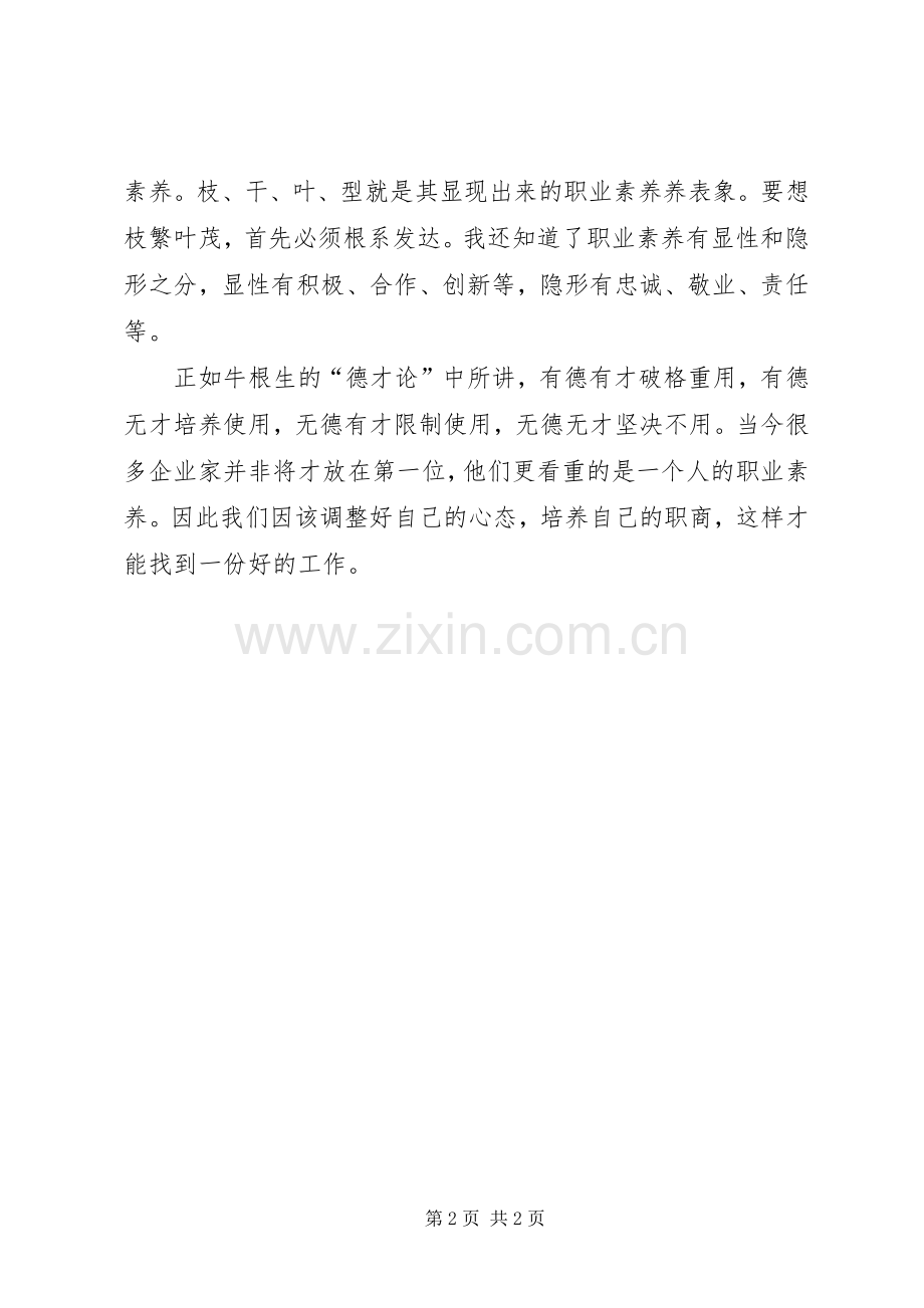 职业素养体会心得[合集五篇].docx_第2页