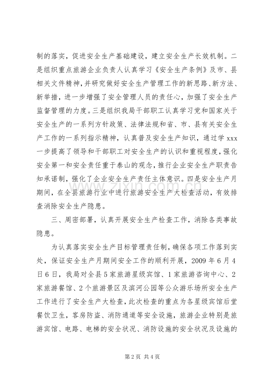 县旅游局安全生产大检查活动工作总结 .docx_第2页