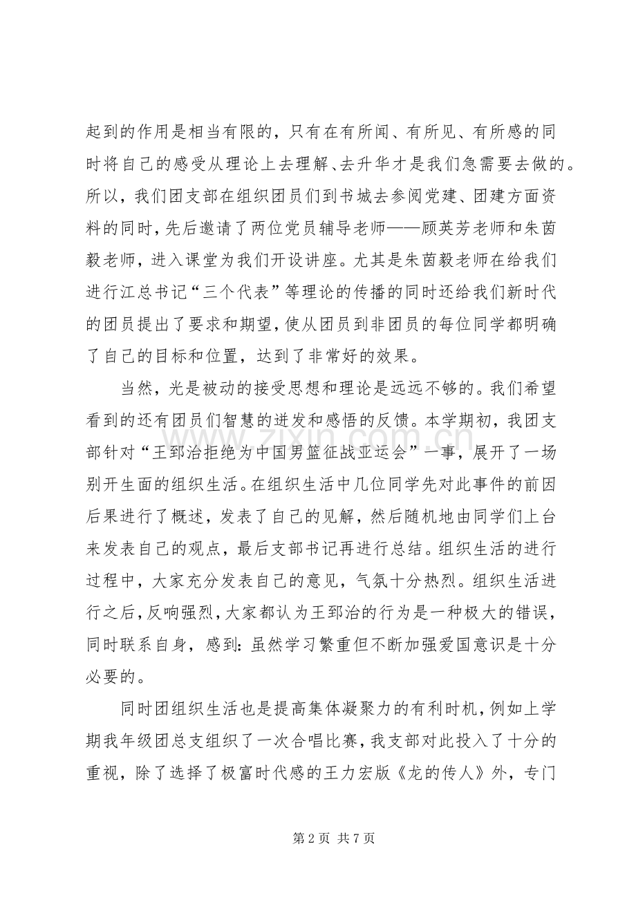 XX年团支部工作总结范文 .docx_第2页