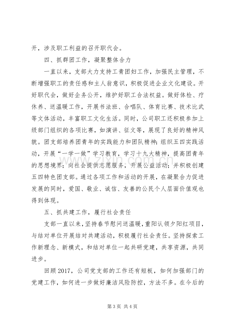 公司党支部工作总结 .docx_第3页