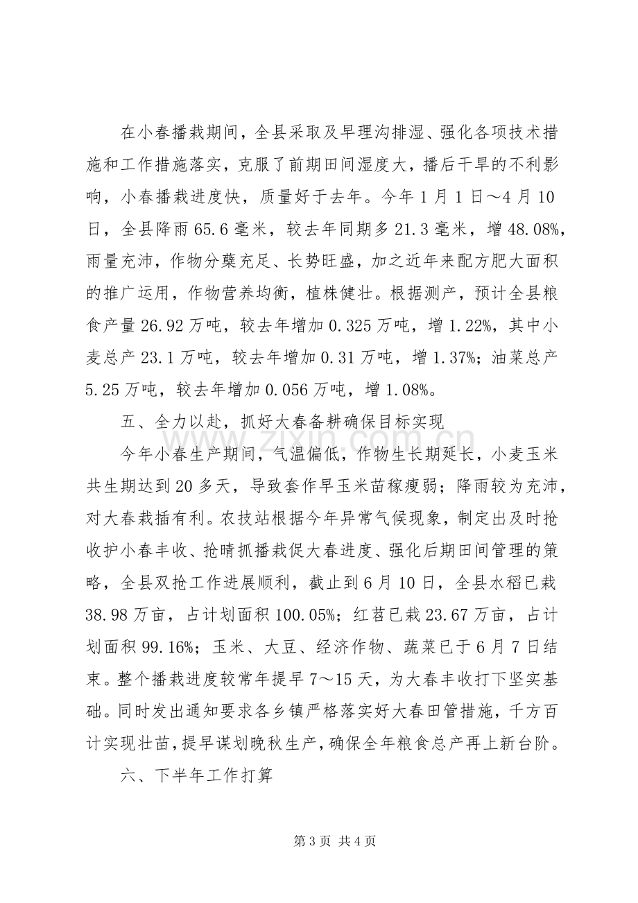 农技站上半年工作总结 .docx_第3页