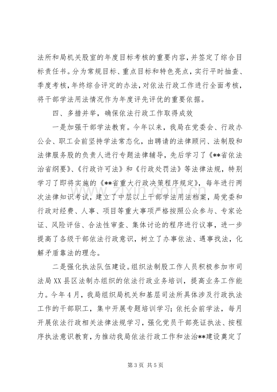 XX年依法行政工作总结 .docx_第3页