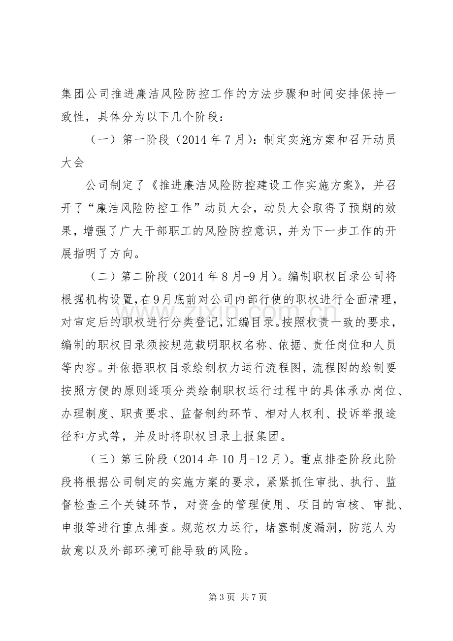 XX公司廉洁风险防控工作总结 .docx_第3页