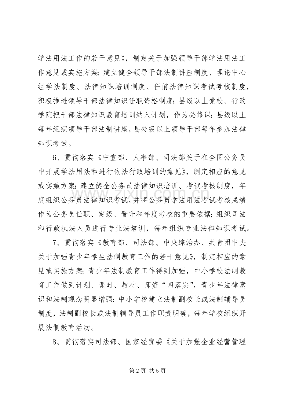 全国“四五”普法依法治理总结验收指导标准 .docx_第2页