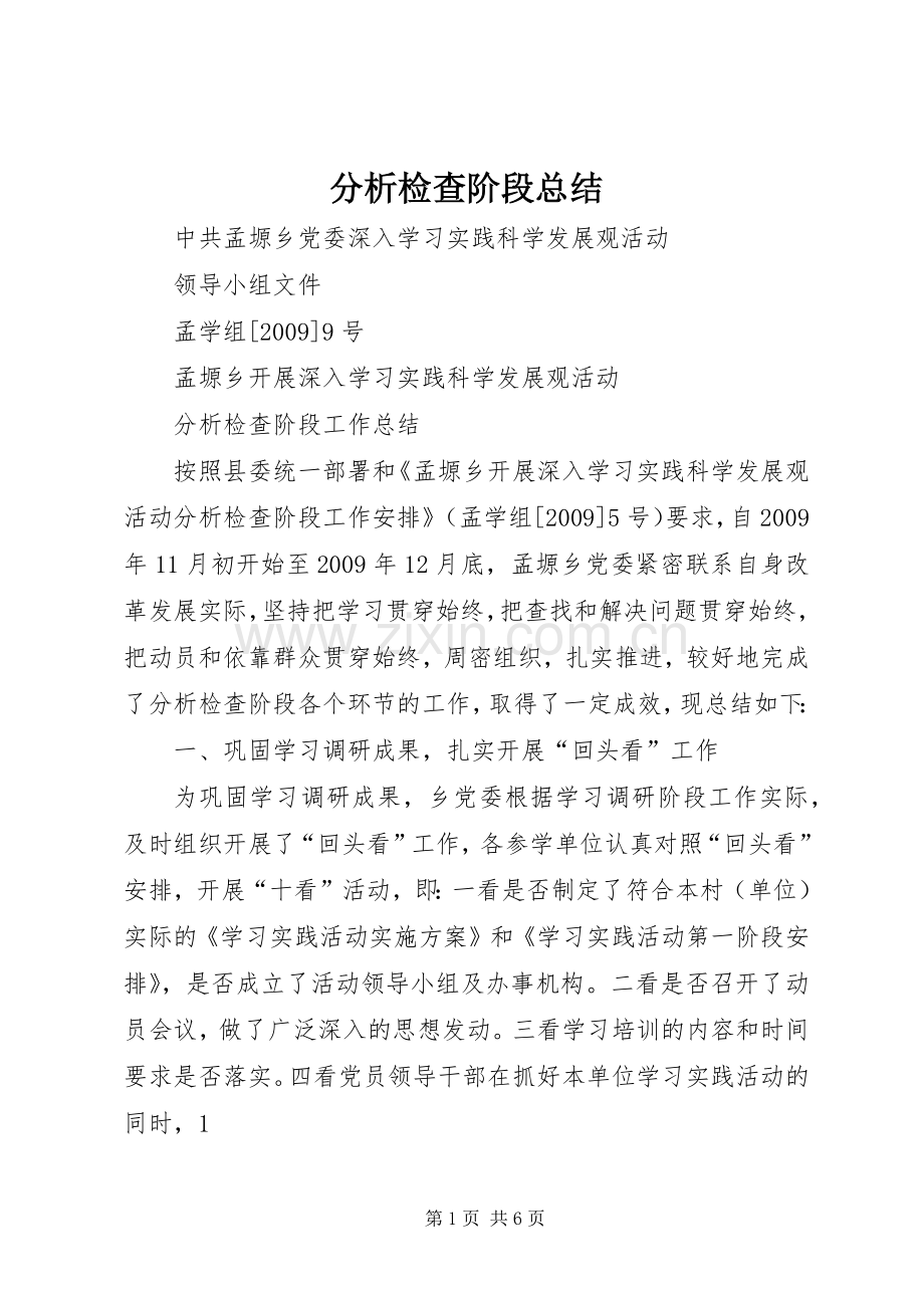 分析检查阶段总结 .docx_第1页