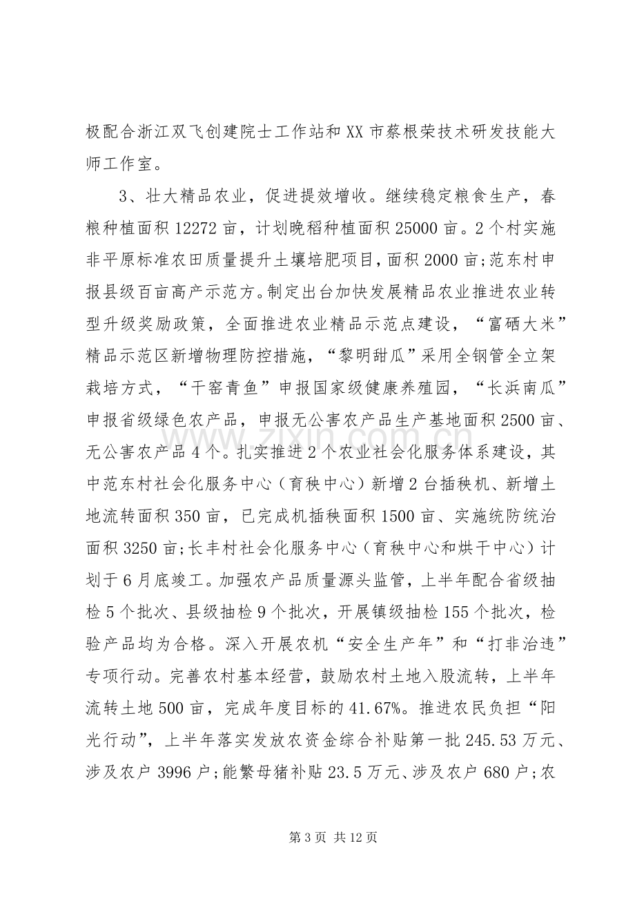 XX年上半年工作总结及下半年工作思路 .docx_第3页