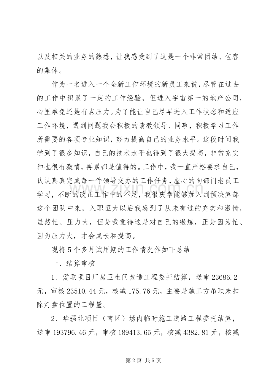 公司预决算部个人工作总结 .docx_第2页