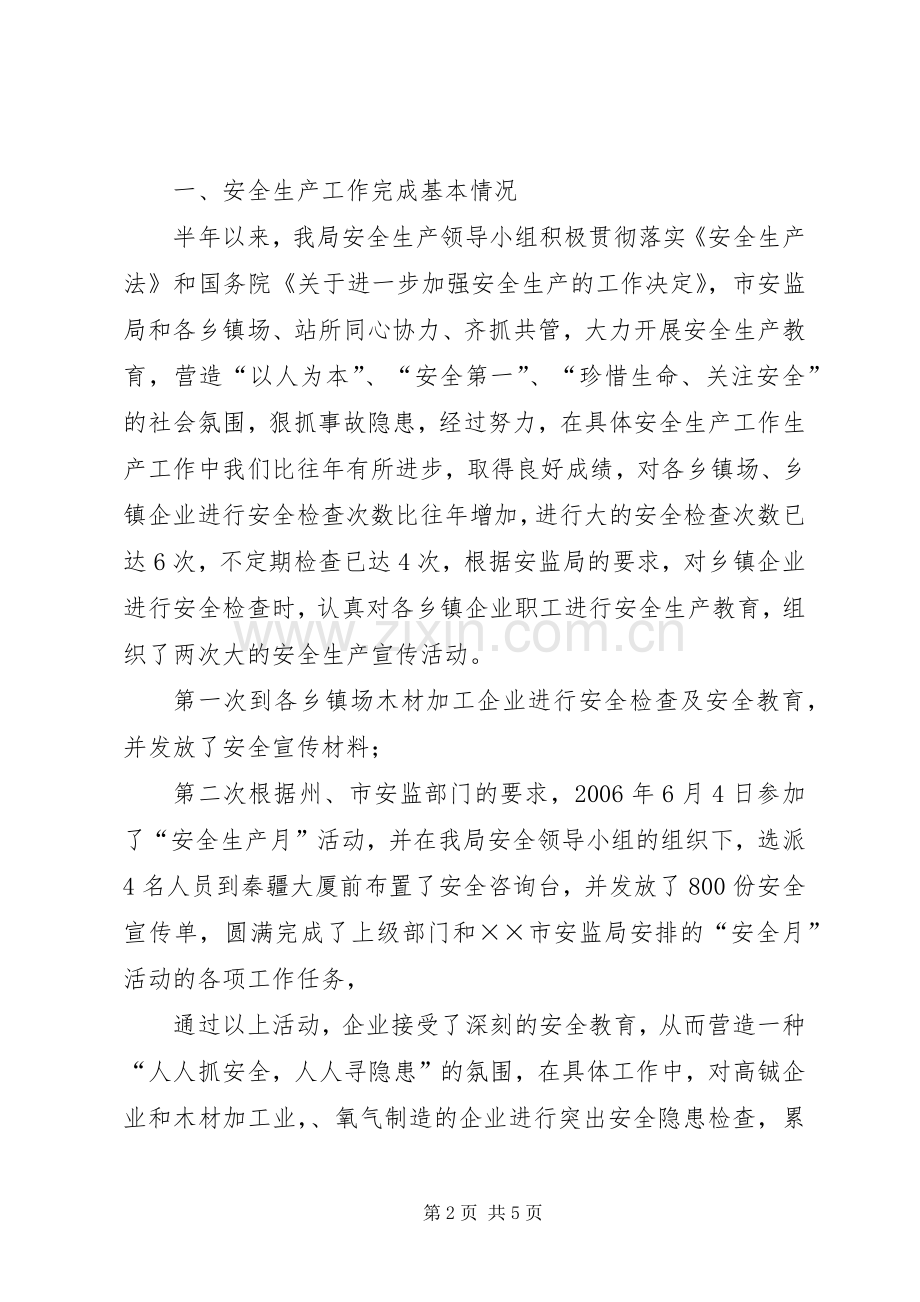 乡镇企业半年安全生产工作总结 .docx_第2页