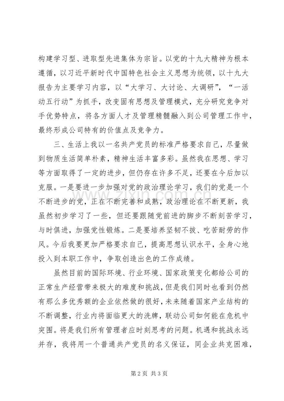 20XX年公司党员个人总结.docx_第2页