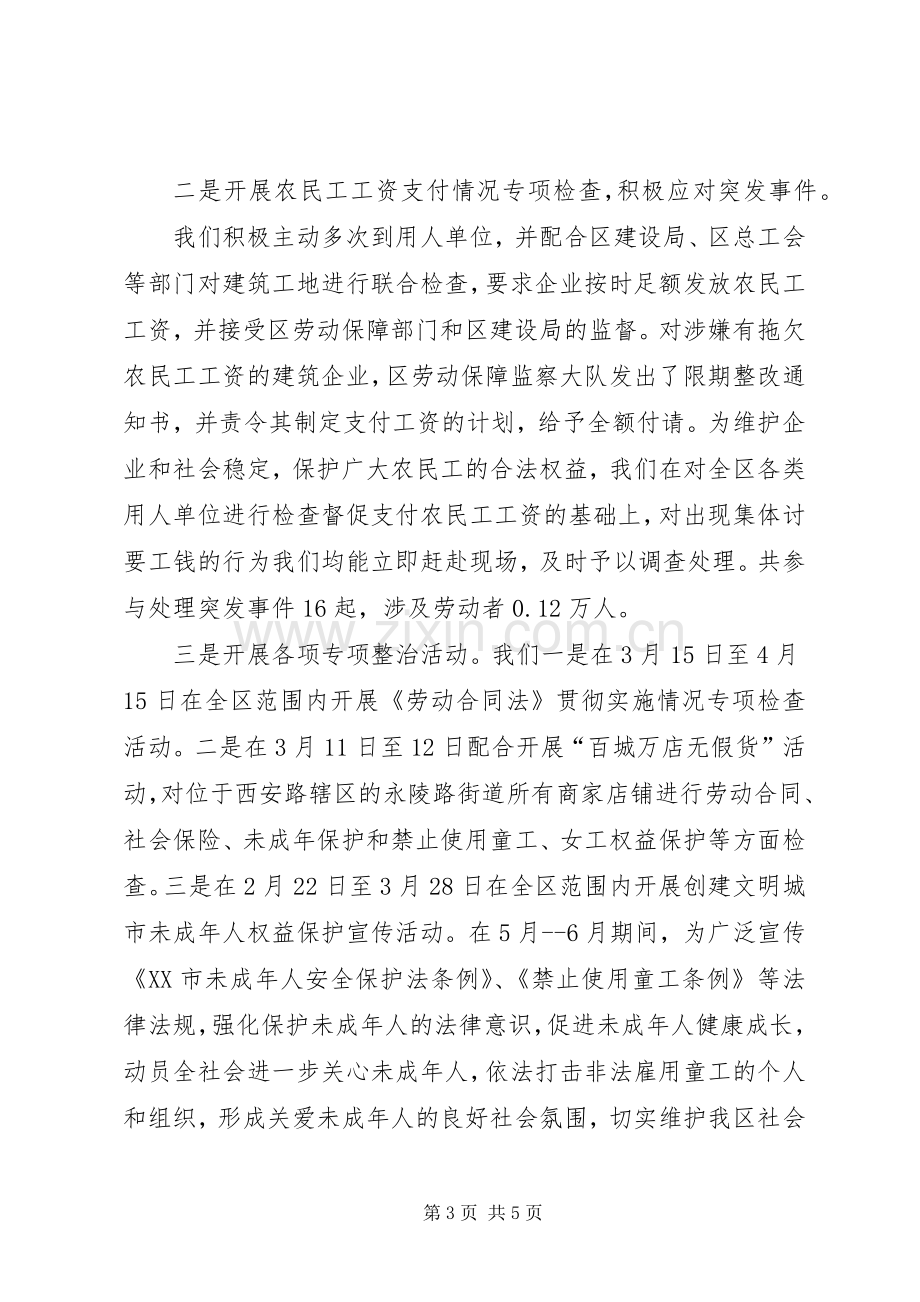 劳动监察工作总结 .docx_第3页