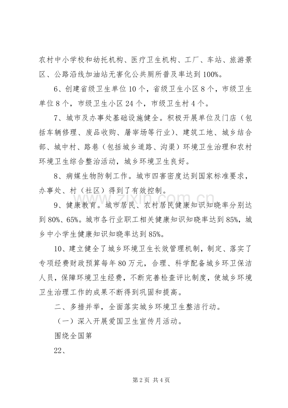 区城乡环境卫生整洁行动工作总结 .docx_第2页