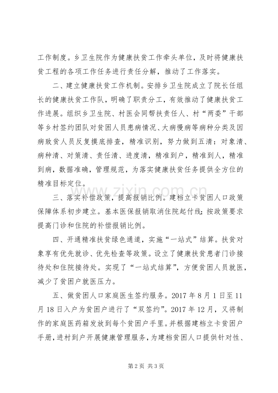 XX健康扶贫工作总结 .docx_第2页