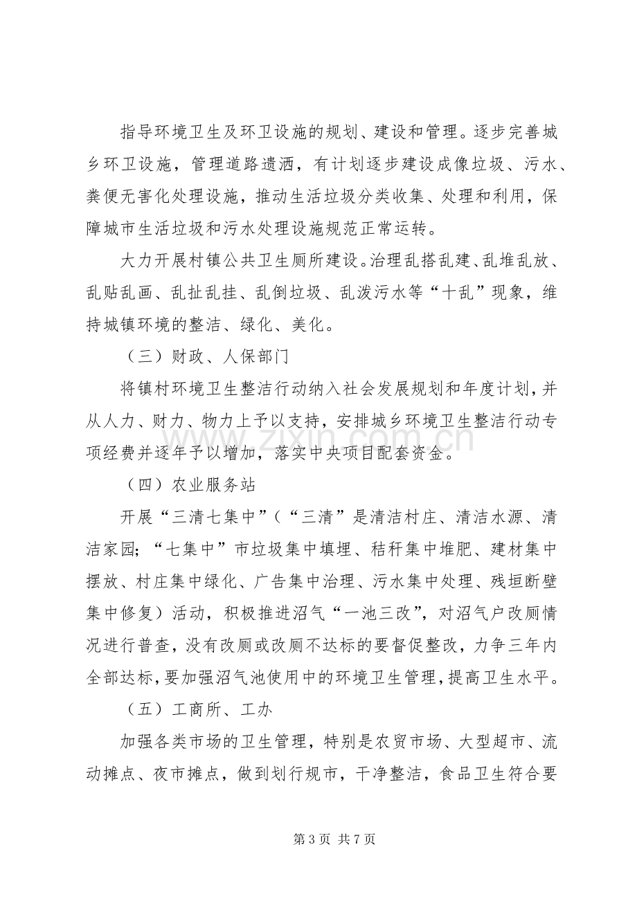 XX镇XX年城乡环境卫生整洁行动总结 .docx_第3页