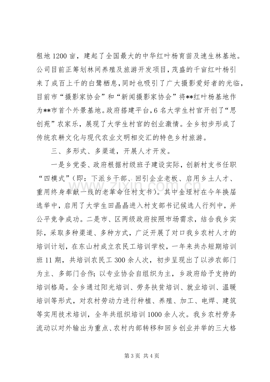 乡镇人才开发工作总结 .docx_第3页