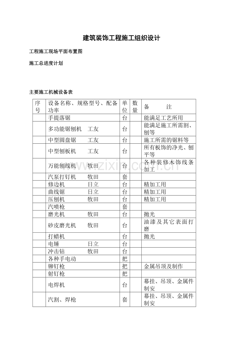 建筑装饰工程施工组织设计(9页).doc_第1页