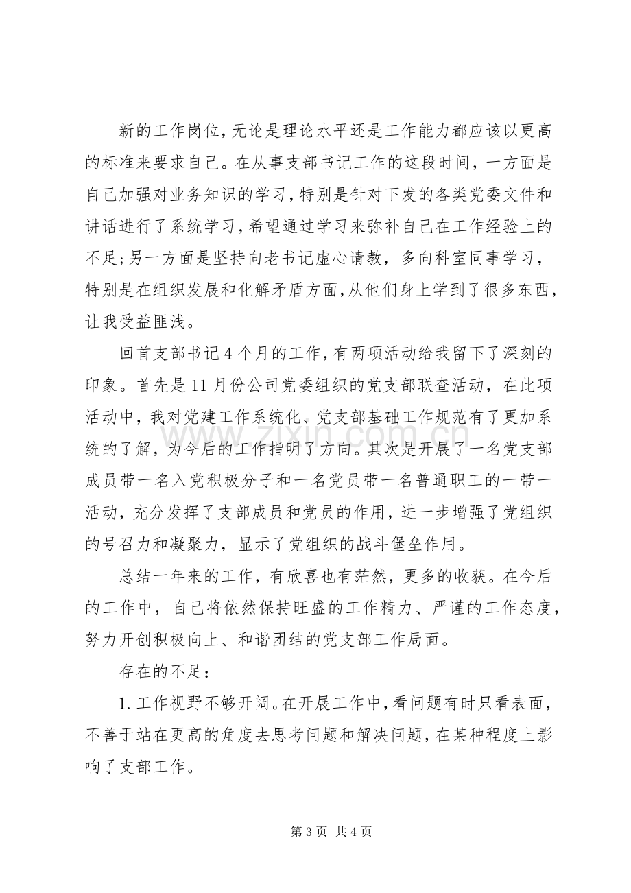 20XX年公司支部书记个人工作总结.docx_第3页