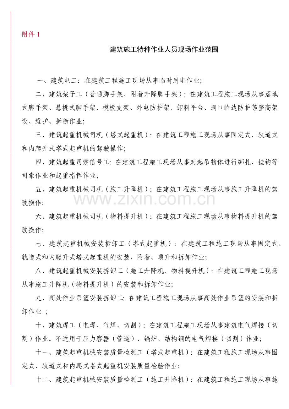 建筑施工特种作业人员安全技术考核大纲(试行).docx_第1页