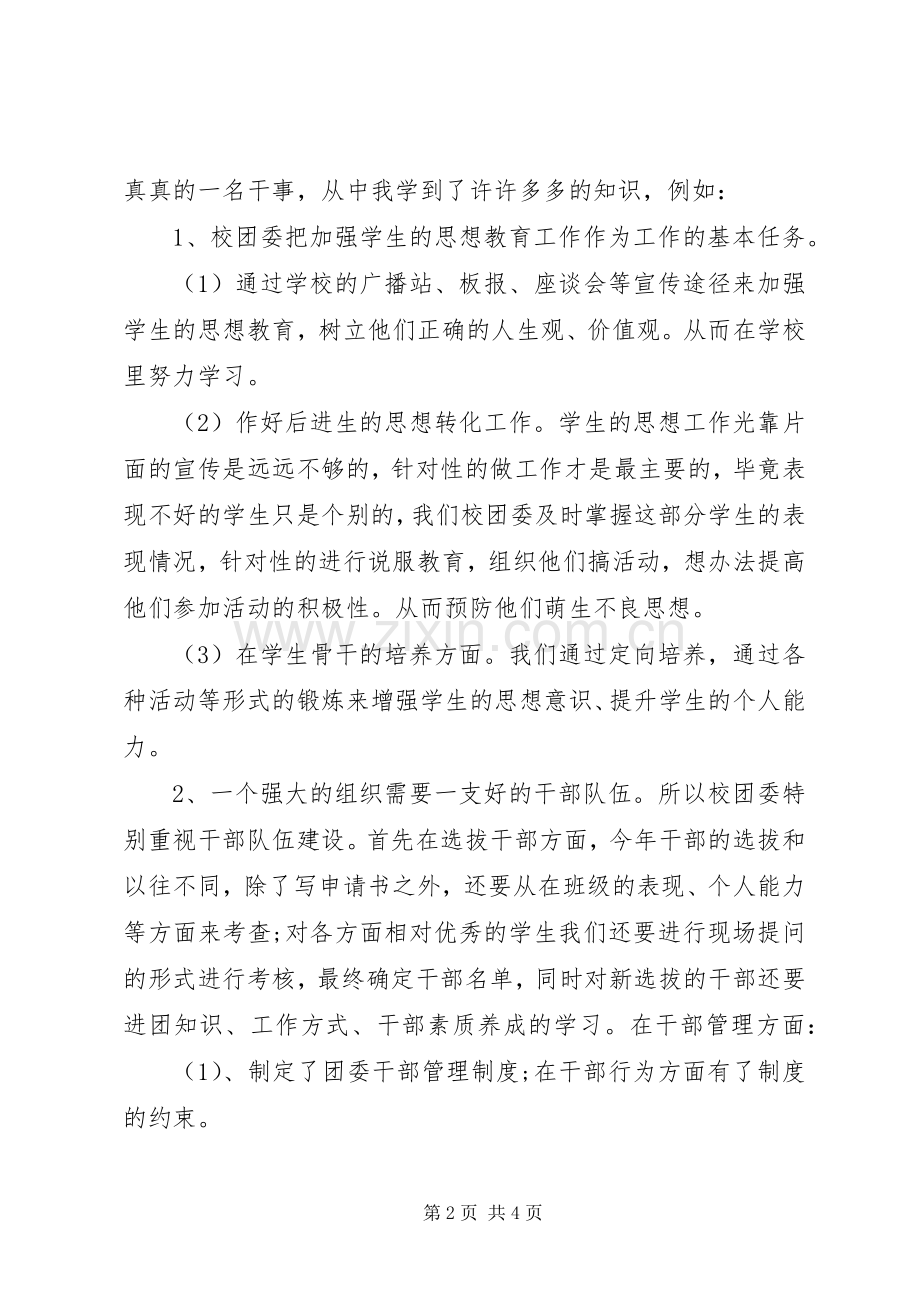 学校团委个人工作总结 .docx_第2页