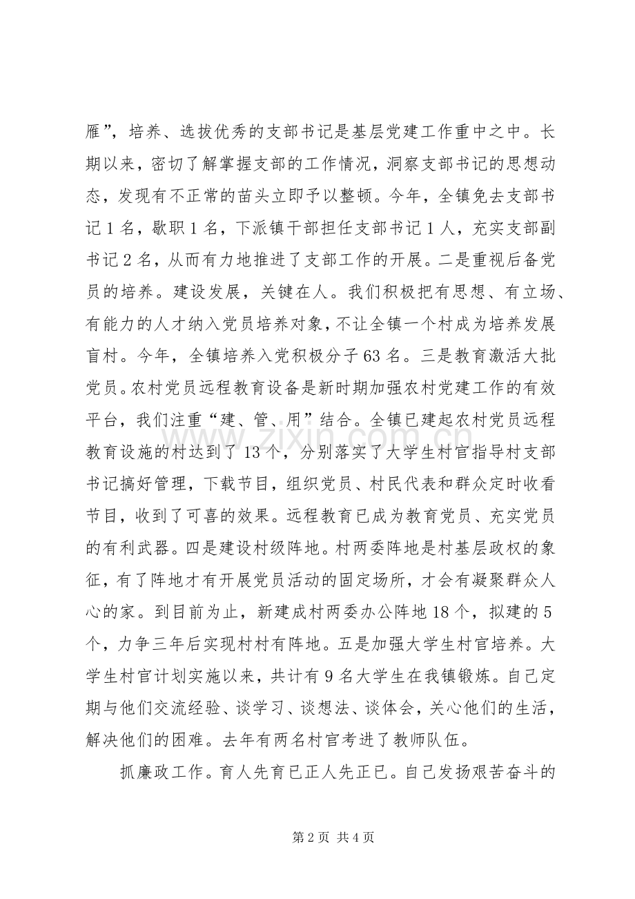 乡镇党委副书记工作总结 .docx_第2页