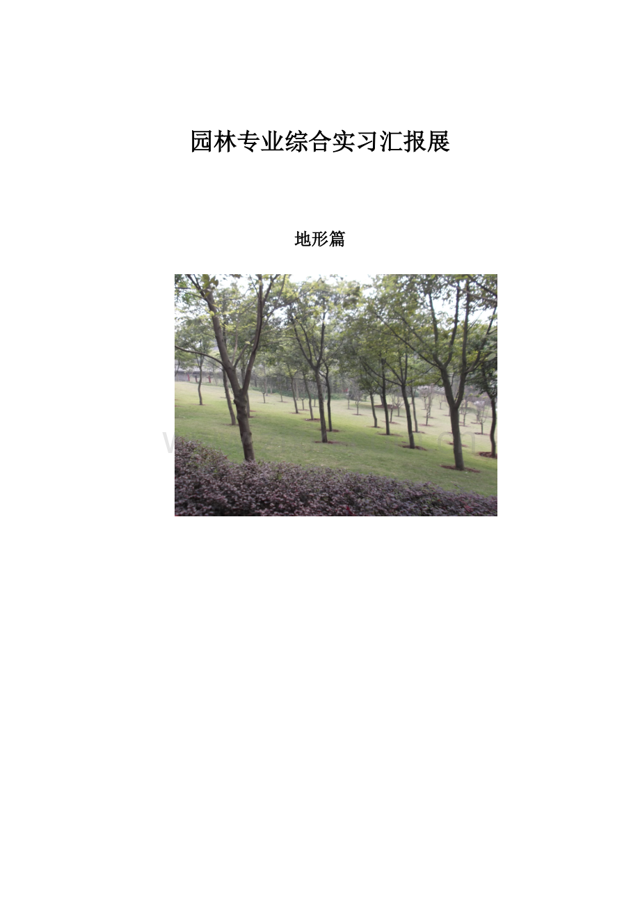 园林专业综合实习汇报展.docx_第1页