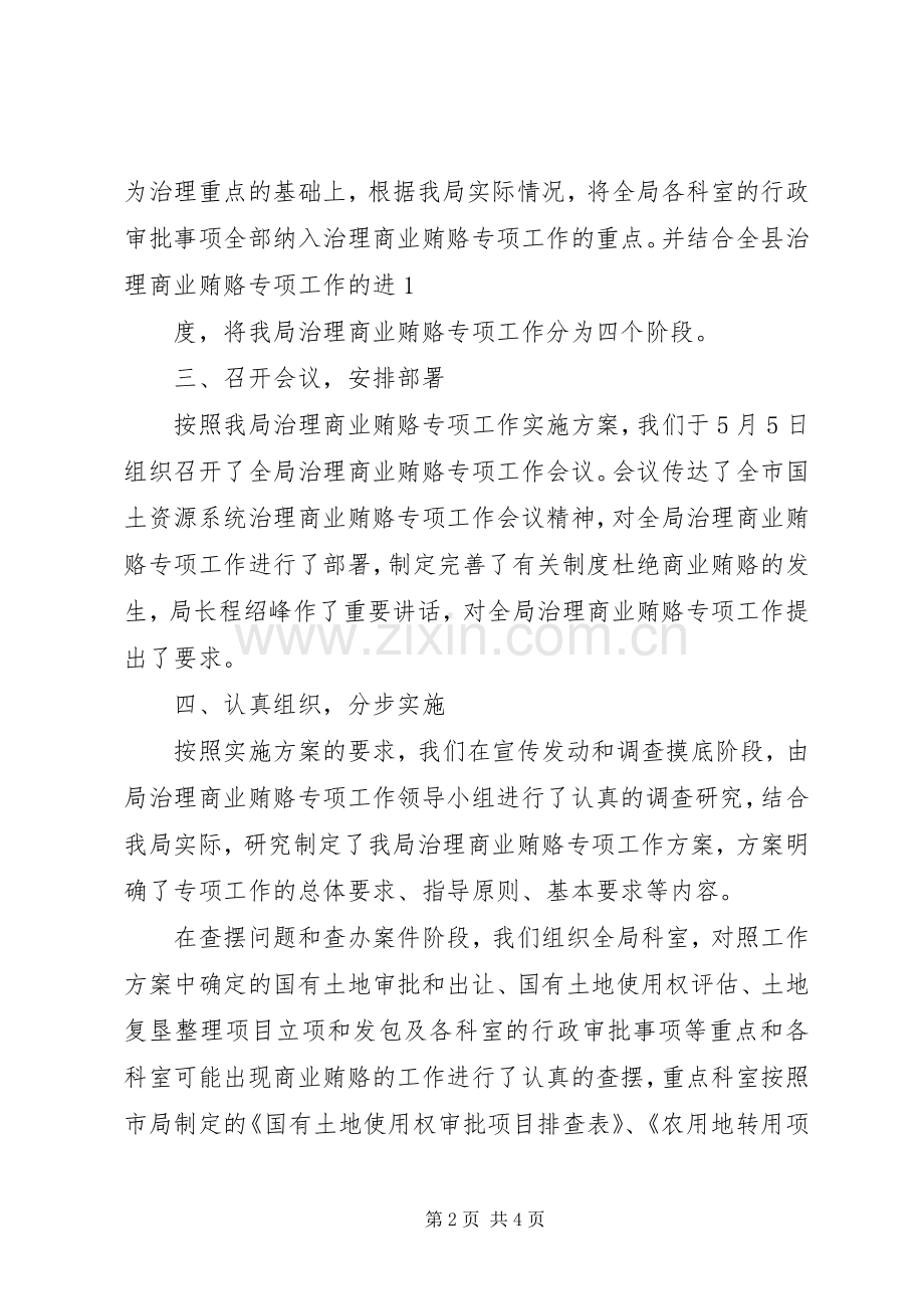 开展治理商业贿赂宣传阶段小结 .docx_第2页