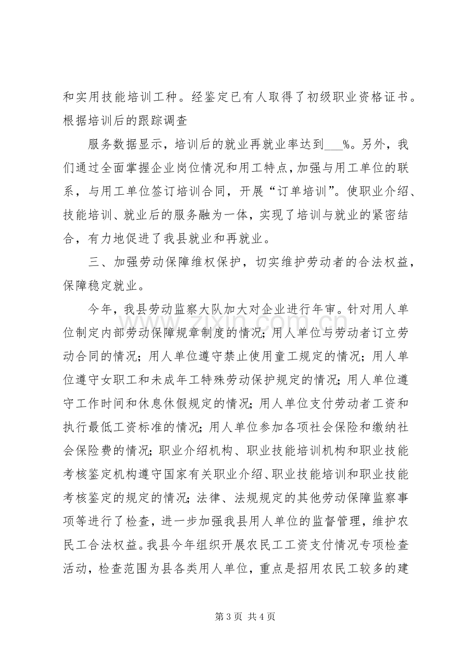 就业再就业工作总结 .docx_第3页